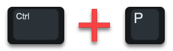 Combinación de teclas Ctrl+P (Imprimir)