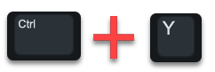 Combinación de teclas Ctrl+Y Rehacer