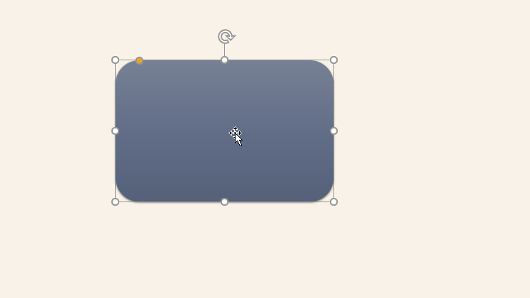 Dispositiva con forma insertada y puntero de ratón PowerPoint Dispositiva con forma insertada y puntero de ratón PowerPoint