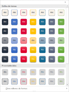 Estilos de forma PowerPoint Estilos de forma PowerPoint