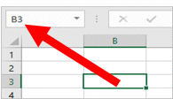 Referencia y cuadro nombre Excel