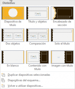 Nueva diapositiva con Tema PowerPoint