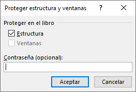 Proteger estructura y ventanas Excel